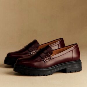 Sezane Albane Loafer Burgundy Loafers SZ 38